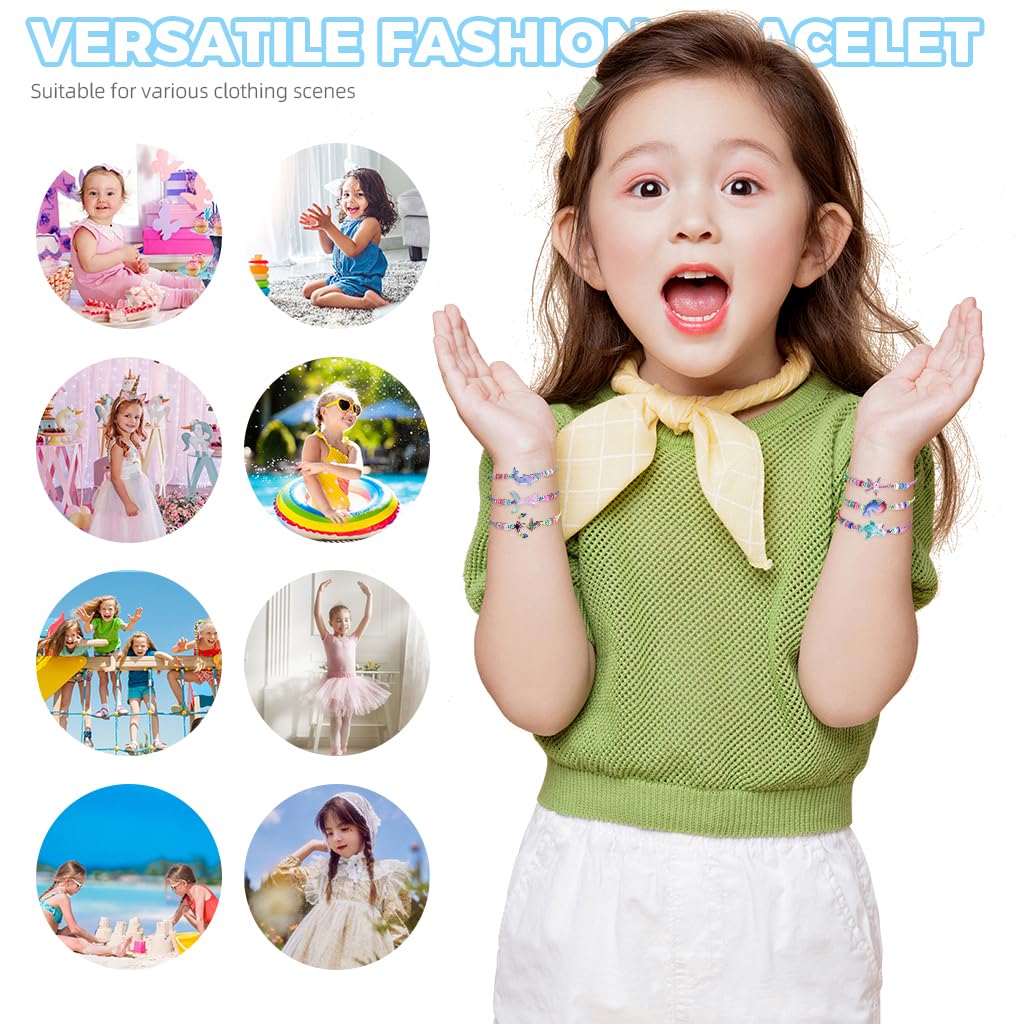 PALAY Bracelet for Girls Stylish Mermaid Friendship Bracelet Cartoon Animal Charm Kids Bracelets for Girls Best Friend Bracelet Set Hand Bracelet Party Bracelet Jewellery Gift for Kids - 12 Pieces PALAY Bracelet for Girls Stylish Mermaid Friendship Bracelet Cartoon Animal Charm Kids Bracelets for Girls Best Friend Bracelet Set Hand Bracelet Party Bracelet Jewellery Gift for Kids - 12 Pieces